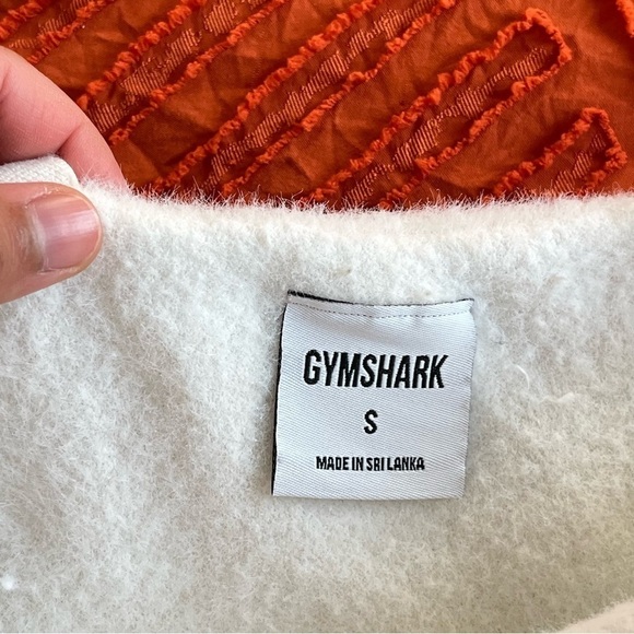 Gymshark Whitney Eyelash Knit Bandeau White Cream Size Small Athleisure Lounge - Picture 5 of 9